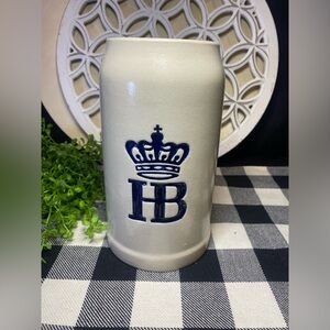 Vintage HB Hofbrauhaus Stoneware
Salt Glazed Ceramic Beer Mug Stein 1L
Germany